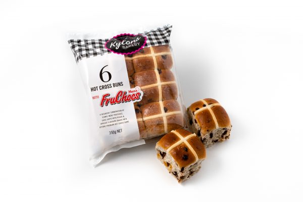 Packet of Fruchocs hot cross buns